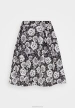 Z62T777 Women Anna Field Pleated Skirt Black/White - Image 5