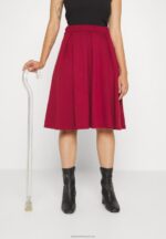 Z62T780 Women Anna Field Pleated Skirt Red - Image 6