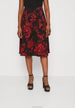 Z62T784 Women Anna Field A-Line Skirt Red/Black