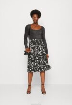 Z62T788 Women Anna Field A-Line Skirt Black/White - Image 2