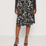 Z62T788 Women Anna Field A-Line Skirt Black/White