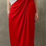 Z62T796 Women Anna Field Pencil Skirt Red