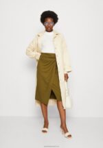 Z62T800 Women Anna Field Pencil Skirt Khaki - Image 2