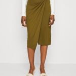 Z62T800 Women Anna Field Pencil Skirt Khaki