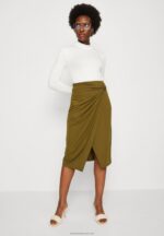 Z62T800 Women Anna Field Pencil Skirt Khaki - Image 4