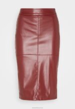 Z62T803 Women Anna Field Pencil Skirt Bordeaux - Image 5