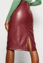 Z62T803 Women Anna Field Pencil Skirt Bordeaux - Image 6