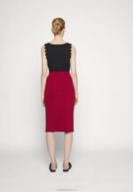 Z62T806 Women Anna Field Pencil Skirt Dark Red - Image 5