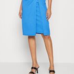 Z62T807 Women Anna Field Wrap Skirt Blue
