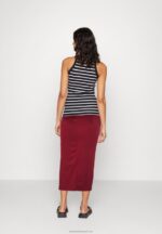 Z62T808 Women Anna Field Pencil Skirt Dark Red - Image 3