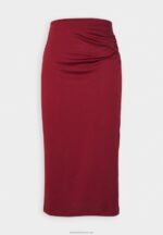 Z62T808 Women Anna Field Pencil Skirt Dark Red - Image 4