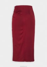 Z62T808 Women Anna Field Pencil Skirt Dark Red - Image 6
