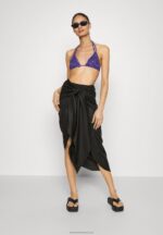 Z62T815 Women Anna Field Geo Print Sarong 917 Multi-Coloured Wrap Skirt 802 Black - Image 2