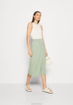 Z62T816 Women Anna Field Wrap Skirt Light Green - Image 2