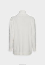 Z62T827 Women Anna Field Ribbed Fold Collar Cardigan Off White - Image 2