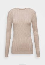 Z62T836 Women Anna Field Jumper Light Tan Melange - Image 4