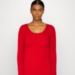 Z62T842 Women Anna Field Button Detail Jumper Red