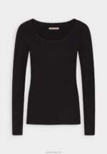 Z62T848 Women Anna Field Button Detail Jumper Black - Image 4
