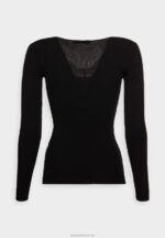 Z62T856 Women Anna Field Lace Jumper Black - Image 2