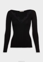 Z62T856 Women Anna Field Lace Jumper Black