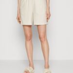 Z62T857 Women Anna Field Linen Mix Shorts Beige