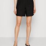 Z62T858 Women Anna Field Linen Mix Shorts Black
