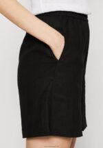 Z62T858 Women Anna Field Linen Mix Shorts Black - Image 6