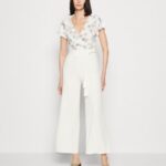Z62T880 Women Anna Field Jumpsuit Beige/White