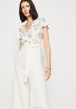Z62T880 Women Anna Field Jumpsuit Beige/White - Image 4