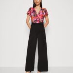 Z62T894 Women Anna Field Jumpsuit Pink/Black