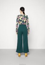 Z62T899 Women Anna Field Jumpsuit Dark Green/Yellow - Image 3