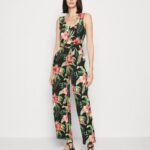 Z62T900 Women Anna Field Jumpsuit Black/Green