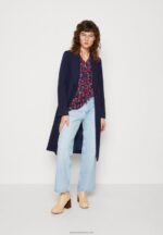Z62T910 Women Anna Field Classic Coat Dark Blue - Image 2