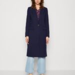Z62T910 Women Anna Field Classic Coat Dark Blue