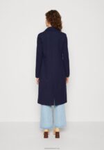 Z62T910 Women Anna Field Classic Coat Dark Blue - Image 3