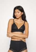 Z62T914 Women Anna Field 2Pp Greer Lace Bralette Triangle Bra Black - Image 2