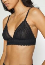 Z62T914 Women Anna Field 2Pp Greer Lace Bralette Triangle Bra Black - Image 5