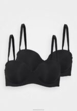Z62T916 Women Anna Field 2 Pack Underwired Bra Black - Image 7