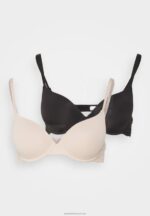 Z62T930 Women Anna Field Nadine 2Pp Tshirt Bra T-Shirt Bra Nude/Black - Image 4