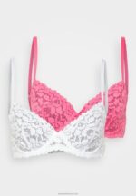 Z62T937 Women Anna Field 2 Pack Underwired Bra Pink/Beige - Image 6