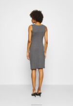 Z62T94 Women Anna Field Shift Dress Grey Marl - Image 3