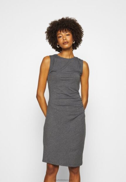 Z62T94 Women Anna Field Shift Dress Grey Marl