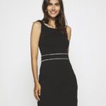 Z62T95 Women Anna Field Shift Dress Black/White