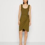 Z62T97 Women Anna Field Jersey Dress Olive