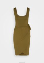 Z62T97 Women Anna Field Jersey Dress Olive - Image 5