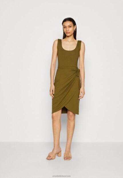 Z62T97 Women Anna Field Jersey Dress Olive
