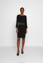 Z62T98 Women Anna Field Shift Dress Black/White - Image 2