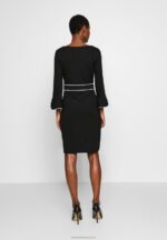 Z62T98 Women Anna Field Shift Dress Black/White - Image 3