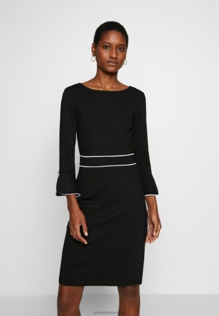 Z62T98 Women Anna Field Shift Dress Black/White