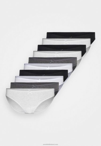Z62T999 Women Anna Field Shannon 10 Pack Brief Briefs Grey